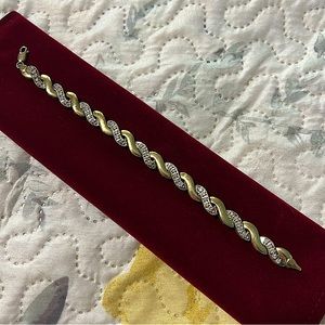 14K Gold and Diamond Twist Bracelet